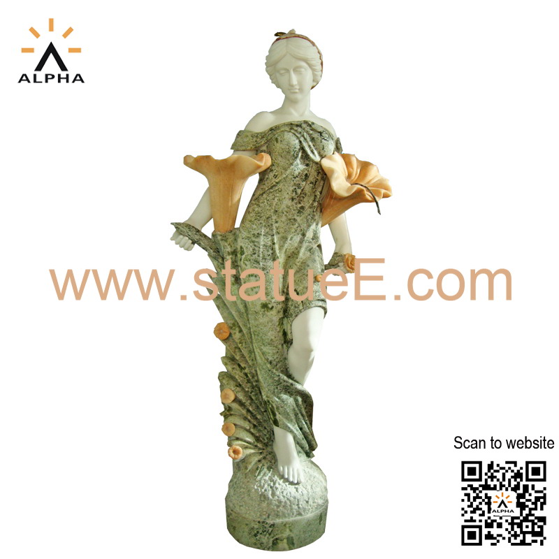 Green marble statue
